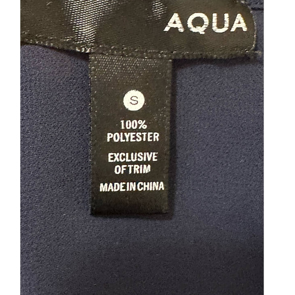 Aqua blue jeweled collared buttoned sleeveless sheer blouse size Small - Picture 5 of 11